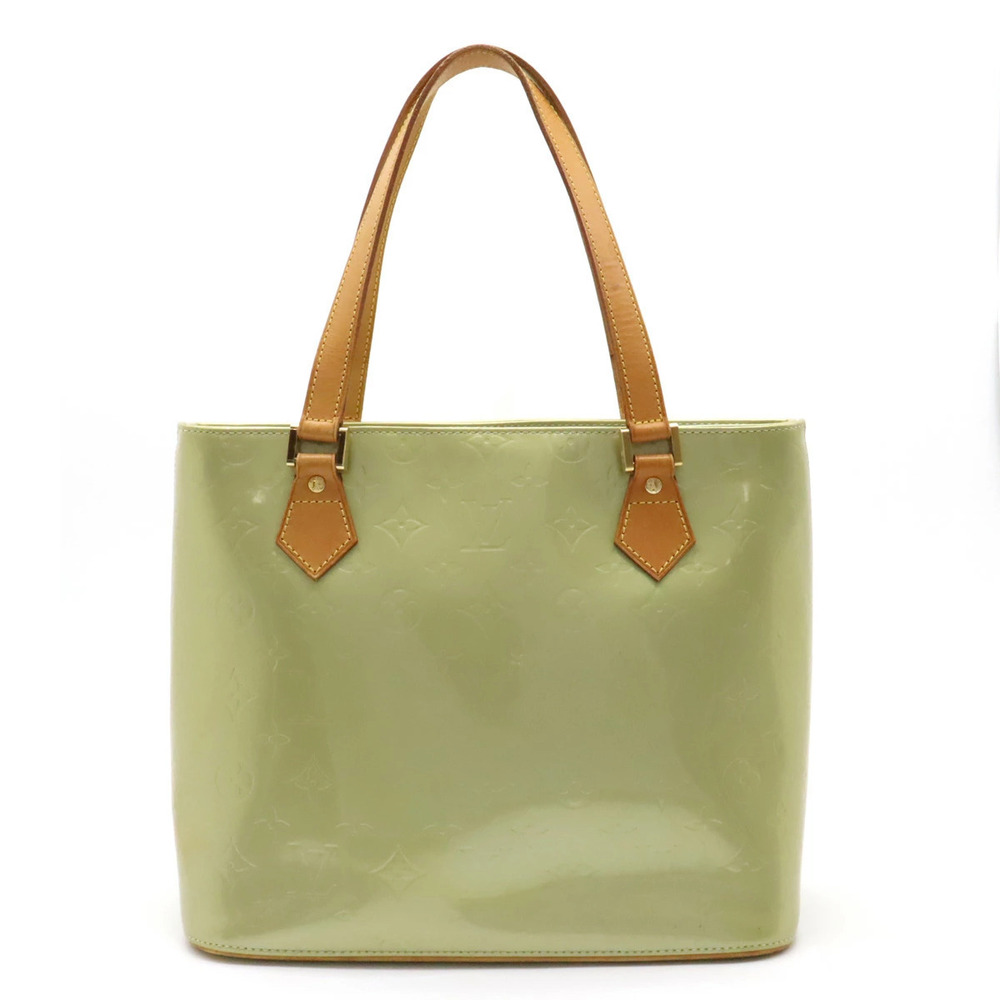Louis Vuitton Vernis Houston Tote Bag Handbag Baby Blue Green